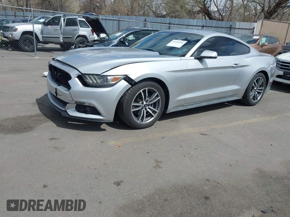 2015 Ford Mustang EcoBoost with VIN 1FA6P8TH2F5370440, listed as a IAAI auction lot 41939356 with 103,378 mi miles and . Bid and sale history available at carsss.com. Image 2.