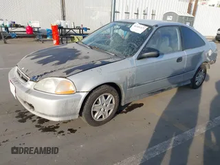 1998 Honda Civic HX with VIN 1HGEJ7222WL056735, listed as a IAAI auction lot 41454876 with 257 mi miles. Bid and sale history available at carsss.com. Image 2.