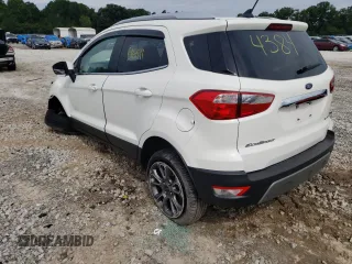 2019 Ford EcoSport Titanium z VIN MAJ6S3KL1KC254384, wystawiony jako Copart lot #57174842 z przebiegiem 14 689 mil mil oraz Szkody całkowita. Historia ofert i sprzedaży dostępna na DreamBid. Obrazek 3.