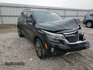 2021 Kia Seltos SX with VIN KNDETCA25M7110053, listed as a Copart auction lot 85550004 with 0 mi miles and Salvage Title. Bid and sale history available at carsss.com. Image 12.
