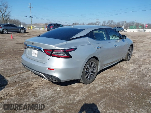 2020 Nissan Maxima S with VIN 1N4AA6BV2LC386328, listed as a IAAI auction lot 41537219 with 55,320 mi miles and . Bid and sale history available at DreamBid. Image 4.