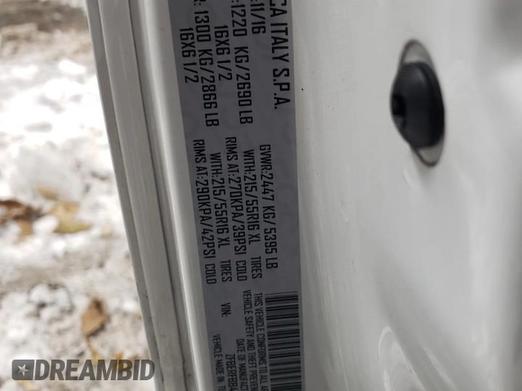 2017 Ram ProMaster City Cargo Tradesman SLT with VIN ZFBERFBB4H6E77185, listed as a Copart auction lot 37793674 with 87,290 mi miles and Salvage Title. Bid and sale history available at DreamBid. Image 14.
