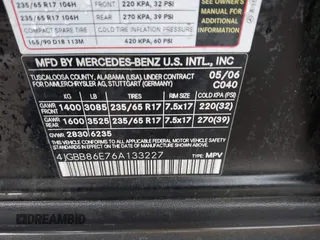 2006 Mercedes-Benz M 350 with VIN 4JGBB86E76A133227, listed as a IAAI auction lot 41741591 with 189,333 mi miles and . Bid and sale history available at DreamBid. Image 9.