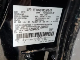 2021 Ford Mustang Mach-E California Route 1 with VIN 3FMTK2R79MMA65267, listed as a Copart auction lot 85470754 with Not Provided miles and Salvage Title. Bid and sale history available at DreamBid. Image 12.