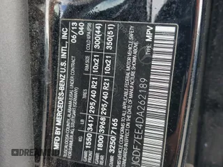 2013 Mercedes-Benz GL with VIN 4JGDF7EE4DA262189, listed as a Copart auction lot 44340225 with 195,304 mi miles and Clean Title. Bid and sale history available at carsss.com. Image 13.
