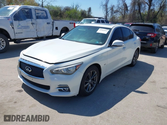 2017 Infiniti Q50 3.0t Premium with VIN JN1EV7AR5HM837945, listed as a IAAI auction lot 42001047 with 108,075 mi miles. Bid and sale history available at carsss.com. Image 17.