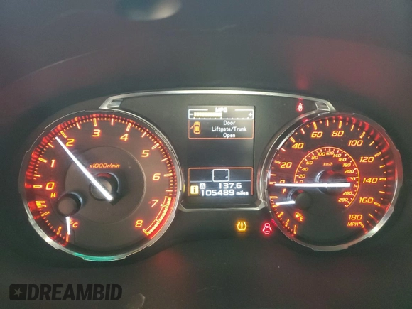 2017 Subaru WRX with VIN JF1VA1B6XH9838267, listed as a Copart auction lot 88132875 with 105,489 mi miles and Salvage Title. Bid and sale history available at carsss.com. Image 9.
