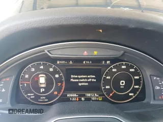 2019 Audi Q7 Premium Plus with VIN WA1LHAF74KD038661, listed as a Copart auction lot 63189585 with 60,668 mi miles and Salvage title. Bid and sale history available at DreamBid. Image 9.