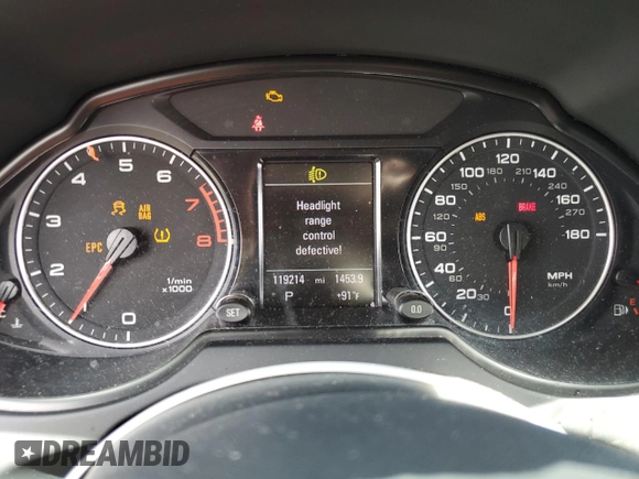 2012 Audi Q5 Premium Plus with VIN WA1LFAFP9CA112682, listed as a Copart auction lot 60702555 with 119,214 mi miles and Salvage title. Bid and sale history available at DreamBid. Image 9.