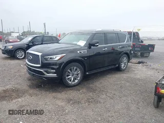 2019 Infiniti QX80 Luxe z VIN JN8AZ2NE9K9232450, wystawiony jako IAAI lot #42171227 z przebiegiem 98 279 mil mil oraz . Historia ofert i sprzedaży dostępna na DreamBid. Obrazek 2.