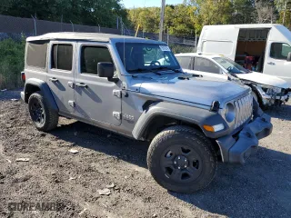 2018 Jeep Wrangler Unlimited Sport S with VIN 1C4HJXDGXJW290990, listed as a Copart auction lot 75910374 with 95,437 mi miles and Salvage Title. Bid and sale history available at carsss.com. Image 4.