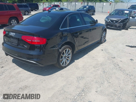 2014 Audi A4 Premium Plus z VIN WAUFFAFL3EN038278, wystawiony jako IAAI lot #42340189 z przebiegiem 167 870 mil mil oraz . Historia ofert i sprzedaży dostępna na DreamBid. Obrazek 4.