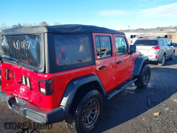 2020 Jeep Wrangler Unlimited Sport S с VIN 1C4HJXDG2LW341045, выставлен на аукционе IAAI как лот 41208571 с пробегом 121 244 миль миль и . История ставок и продаж доступна на DreamBid. Изображение 4.