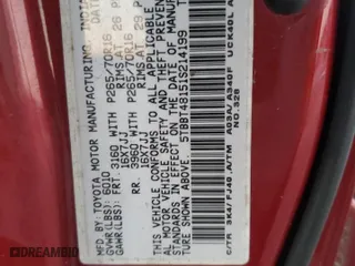 2001 Toyota Tundra Ltd with VIN 5TBBT48151S214199, listed as a Copart auction lot 81174404 with 165,256 mi miles and Salvage Title. Bid and sale history available at carsss.com. Image 12.