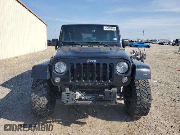 2016 Jeep Wrangler Unlimited Rubicon Hard Rock with VIN 1C4BJWFG3GL144941, listed as a Copart auction lot 45716865 with 91,532 mi miles and Salvage Title. Bid and sale history available at carsss.com. Image 5.