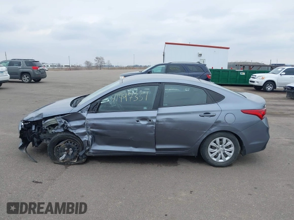 2020 Hyundai Accent SE with VIN 3KPC24A61LE096847, listed as a IAAI auction lot 41997351 with 48,214 mi miles. Bid and sale history available at carsss.com. Image 14.