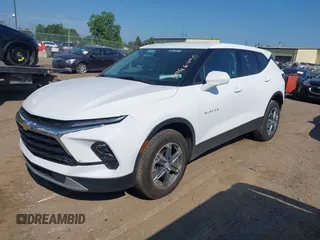 2023 Chevrolet Blazer LT with VIN 3GNKBCR41PS232255, listed as a IAAI auction lot 42649644 with 44,834 mi miles and . Bid and sale history available at DreamBid. Image 2.