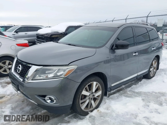 2015 Nissan Pathfinder Platinum with VIN 5N1AR2MM3FC710127, listed as a IAAI auction lot 41617867 with 112,020 mi miles and . Bid and sale history available at DreamBid. Image 19.