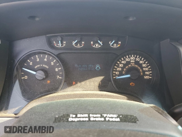 2011 Ford F-150 XL with VIN 1FTNF1CF5BKD32534, listed as a Copart auction lot 56179185 with 252,568 mi miles and Salvage title. Bid and sale history available at DreamBid. Image 9.