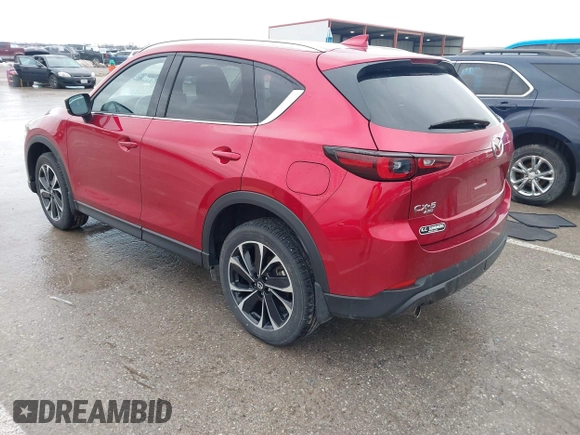 2023 Mazda CX-5 S Premium with VIN JM3KFBDM1P0258786, listed as a IAAI auction lot 41416947 with 28,157 mi miles and . Bid and sale history available at DreamBid. Image 3.