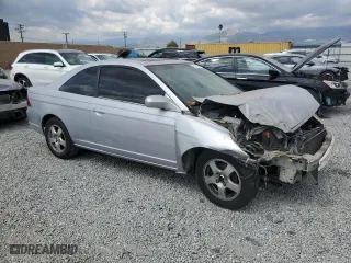 2001 Honda Civic EX with VIN 1HGEM22911L054023, listed as a Copart auction lot 51336125 with 138,629 mi miles and Salvage Title. Bid and sale history available at carsss.com. Image 4.