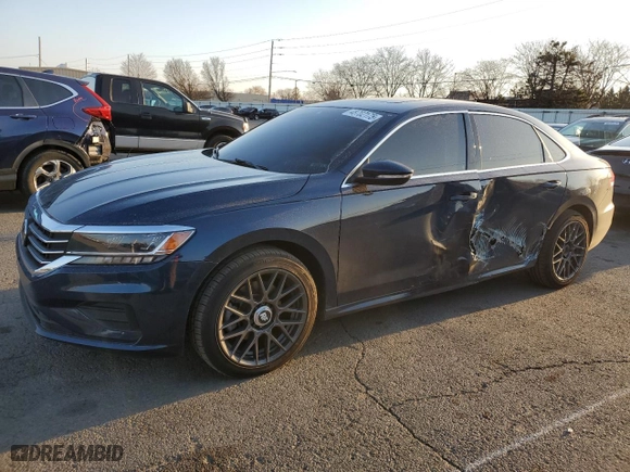 2021 Volkswagen Passat 2.0T SE with VIN 1VWSA7A38MC017248, listed as a Copart auction lot 48702175 with 48,402 mi miles and Salvage Title. Bid and sale history available at carsss.com. Image 1.