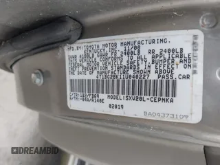 2001 Toyota Camry CE with VIN 4T1BG28K11U040227, listed as a IAAI auction lot 42220307 with 212,125 mi miles and . Bid and sale history available at DreamBid. Image 9.
