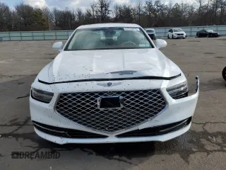 2020 Genesis G90 5.0L Ultimate with VIN KMTF54PHXLU078198, listed as a Copart auction lot 87916815 with 34,510 mi miles and Salvage Title. Bid and sale history available at carsss.com. Image 5.