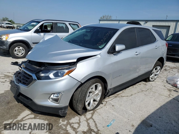 2021 Chevrolet Equinox LT with VIN 3GNAXKEV1MS172477, listed as a Copart auction lot 53365345 with 62,334 mi miles and Salvage Title. Bid and sale history available at DreamBid. Image 1.