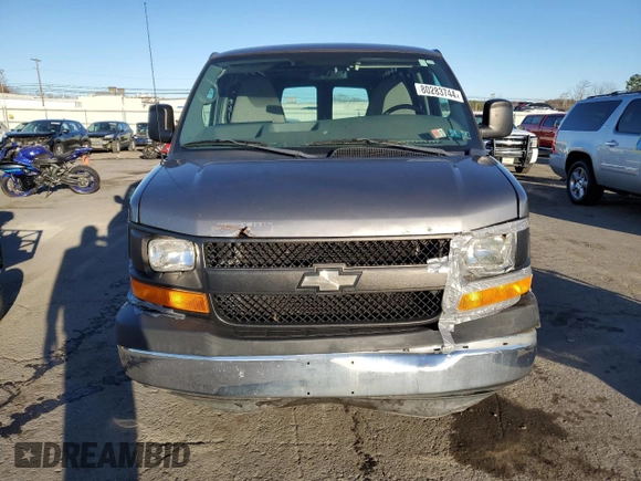 2010 Chevrolet Express Cargo Van with VIN 1GCUGADX5A1178833, listed as a Copart auction lot 80283744 with 142,960 mi miles and Salvage Title. Bid and sale history available at carsss.com. Image 5.