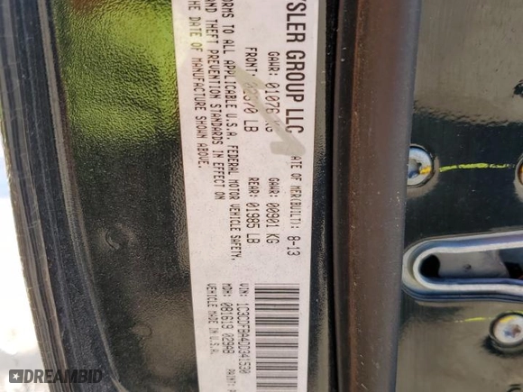 2013 Dodge Dart SXT with VIN 1C3CDFBA4DD341530, listed as a Copart auction lot 50140445 with 182,777 mi miles and Salvage Title. Bid and sale history available at carsss.com. Image 12.