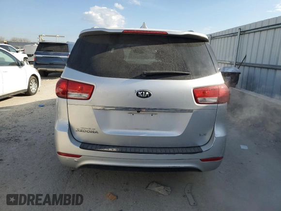 2016 Kia Sedona LX with VIN KNDMB5C16G6136637, listed as a Copart auction lot 84616904 with 154,621 mi miles and Clean Title. Bid and sale history available at carsss.com. Image 6.