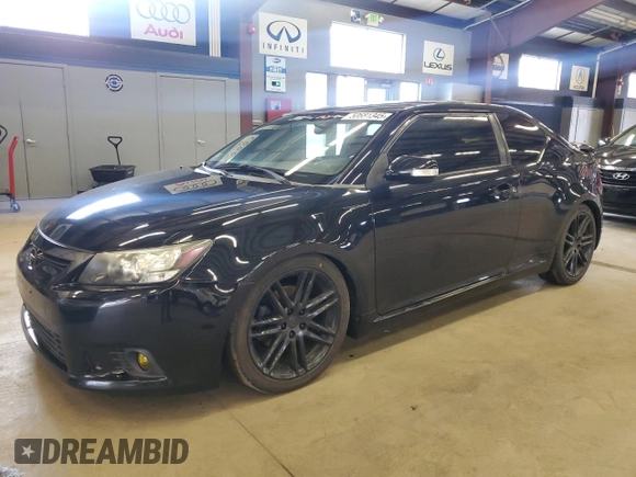2012 Scion tC with VIN JTKJF5C74C3025200, listed as a Copart auction lot 50681345 with 127,723 mi miles and Salvage Title. Bid and sale history available at carsss.com. Image 1.