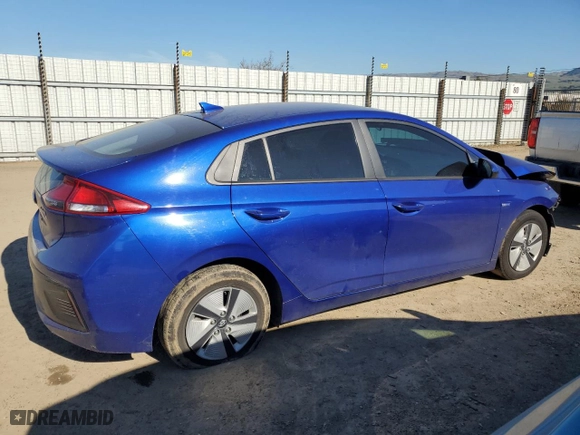 2019 Hyundai Ioniq Hybrid Blue with VIN KMHC65LC7KU124465, listed as a Copart auction lot 45799075 with 79,746 mi miles and Salvage Title. Bid and sale history available at carsss.com. Image 3.