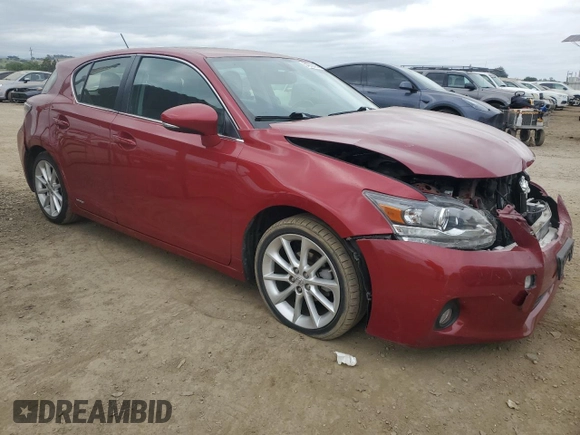 2013 Lexus CT 200h with VIN JTHKD5BH7D2128600, listed as a Copart auction lot 54270695 with 182,401 mi miles and Salvage title. Bid and sale history available at DreamBid. Image 4.