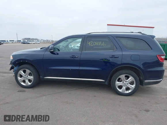 2015 Dodge Durango Limited with VIN 1C4RDJDGXFC824040, listed as a IAAI auction lot 42011156 with 166,305 mi miles and . Bid and sale history available at DreamBid. Image 14.