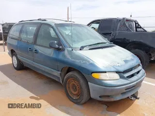 2000 Dodge Caravan SE with VIN 1B4GP44GXYB787142, listed as a IAAI auction lot 42014016 with 195,263 mi miles. Bid and sale history available at carsss.com. Image 1.