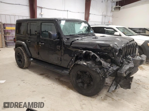 2022 Jeep Wrangler Unlimited Sport with VIN 1C4HJXDG4NW206622, listed as a Copart auction lot 87664525 with 62,240 mi miles and Salvage Title. Bid and sale history available at DreamBid. Image 4.