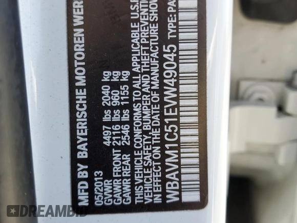 2014 BMW X1 sDrive28i z VIN WBAVM1C51EVW49045, wystawiony jako Copart lot #59548915 z przebiegiem 140 853 mil mil oraz Czysty tytuł • Clean title. Historia ofert i sprzedaży dostępna na DreamBid. Obrazek 13.