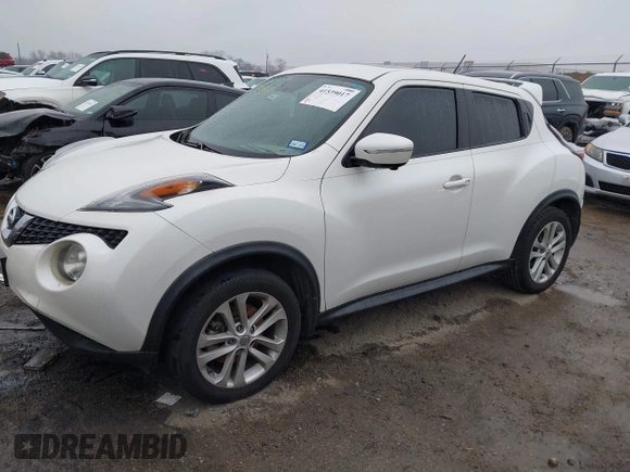 2015 Nissan Juke S with VIN JN8AF5MR9FT507984, listed as a IAAI auction lot 41539017 with 132,597 mi miles. Bid and sale history available at carsss.com. Image 2.