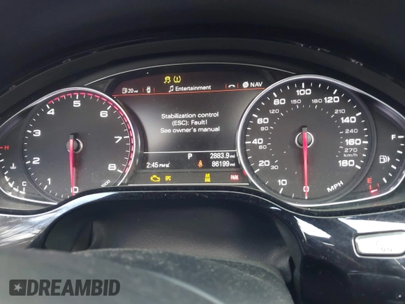 2015 Audi A8 L 4.0T with VIN WAU32AFD4FN041084, listed as a IAAI auction lot 41450453 with 86,199 mi miles. Bid and sale history available at carsss.com. Image 7.