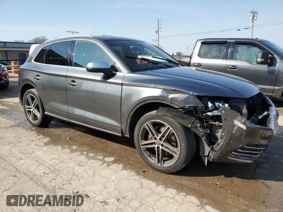 2018 Audi SQ5 Premium Plus with VIN WA1A4AFY9J2009677, listed as a Copart auction lot 44197324 with 40,739 mi miles and . Bid and sale history available at DreamBid. Image 4.