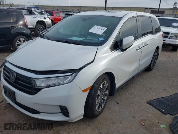 2022 Honda Odyssey EX-L with VIN 5FNRL6H7XNB047791, listed as a IAAI auction lot 41322565 with 174,498 mi miles and . Bid and sale history available at DreamBid. Image 17.