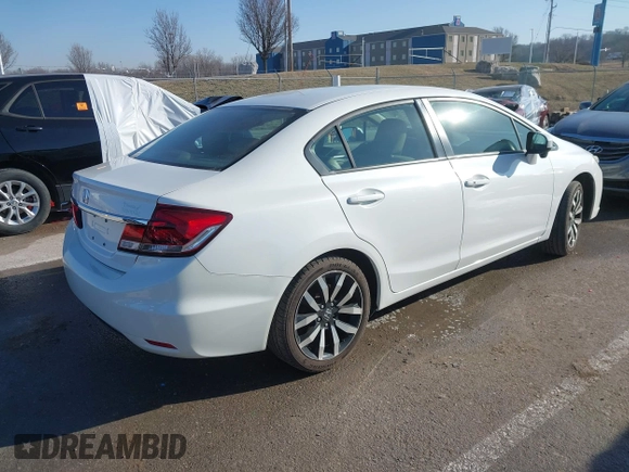 2015 Honda Civic Sedan EX-L with VIN 19XFB2F90FE252613, listed as a IAAI auction lot 41742895 with 88,778 mi miles. Bid and sale history available at carsss.com. Image 4.