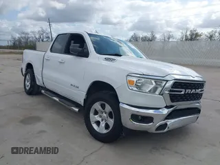2022 Ram 1500 Big Horn with VIN 1C6RREBT7NN228564, listed as a IAAI auction lot 41142990 with 35,082 mi miles and . Bid and sale history available at DreamBid. Image 1.