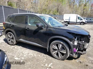 2023 Nissan Rogue SL with VIN 5N1BT3CA9PC794989, listed as a Copart auction lot 52148775 with 14,850 mi miles and Salvage Title. Bid and sale history available at carsss.com. Image 4.