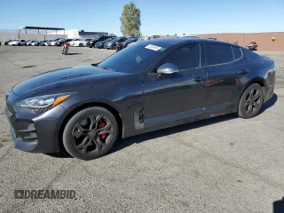 2018 Kia Stinger GT with VIN KNAE35LC9J6029492, listed as a Copart auction lot 81384954 with 84,540 mi miles and Salvage Title. Bid and sale history available at carsss.com. Image 1.