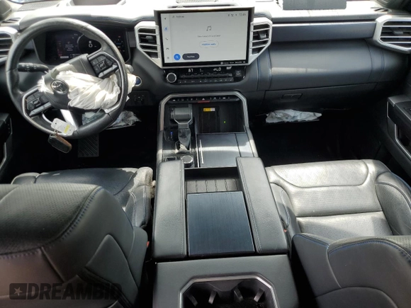2023 Toyota Tundra Platinum Hybrid with VIN 5TFNC5DBXPX013832, listed as a Copart auction lot 54232575 with 52,894 mi miles and Clean title. Bid and sale history available at DreamBid. Image 8.