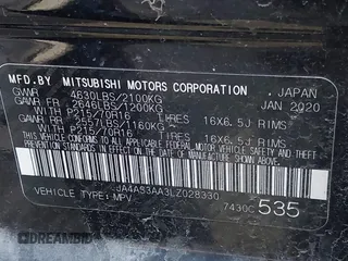 2020 Mitsubishi Eclipse Cross ES z VIN JA4AS3AA3LZ028330, wystawiony jako IAAI lot #41770820 z przebiegiem 62 067 mil mil oraz . Historia ofert i sprzedaży dostępna na DreamBid. Obrazek 9.