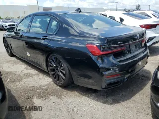 2021 BMW 7 Series 750i xDrive with VIN WBA7U2C08MCF16539, listed as a Copart auction lot 49942073 with 19,846 mi miles. Bid and sale history available at carsss.com. Image 2.
